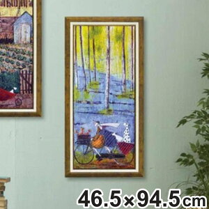 アートパネル サムトフト 『スプリング』 46.5×94.5cm ( 絵画 絵 アート インテリア 額 額入り 壁掛け 犬 動物 自転車 ダルメシアン ポスター アートフレーム アートポスター ウォールアート