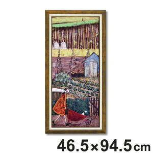アートパネル サムトフト 『サマー』 46.5×94.5cm ( 絵画 絵 アート インテリア 額 額入り 壁掛け 犬 動物 縦 ポスター アートフレーム アートポスター ウォールアート パネル 額付き かわいい