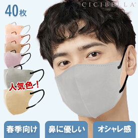 ★365日毎日発送★男性向けカラー★40枚入 マスクメンズ 薄いマスク 3dマスク バイカラー 立体 不織布マスク マスクおしゃれ 小顔マスク 流行りのバイカラーマスク メンズマスク 不織布 色味かわいい マスクバイカラー マスク男性向け 小顔マスク 冷感 夏用