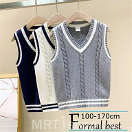 フォーマル キッズ子供服 ニットベスト フォーマルベスト Vネック 学生 トップス 男女兼用 ジュニア 大人…