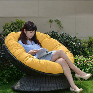 パパサン ラウンド チェアクッション ハンギングエッグチェアパッド ネクタイ付き チェアクッション スイングチェアクッション 屋内屋外用 グレー 120