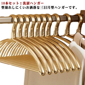ハンガー 変形にくい 形がつかない 跡形がつかない すべらない 型崩れしない アーチハンガー 衣類ハンガー 10本セット 人体ハンガー ハンガー 洗濯ハンガー 物干しハンガー アルミ 金属 ゴ