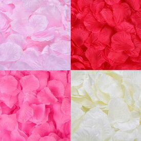 花びら 400枚セット (ピンク系orブルー系4色x100枚計400枚)フラワーシャワー 桜吹雪 薔薇 造花 プロポーズ 飾り 結婚式 ウエディング 2次会 誕生日 お祝い 演出にローズ パーティー クリスマス 撮影 演出小物 パーティー用飾り