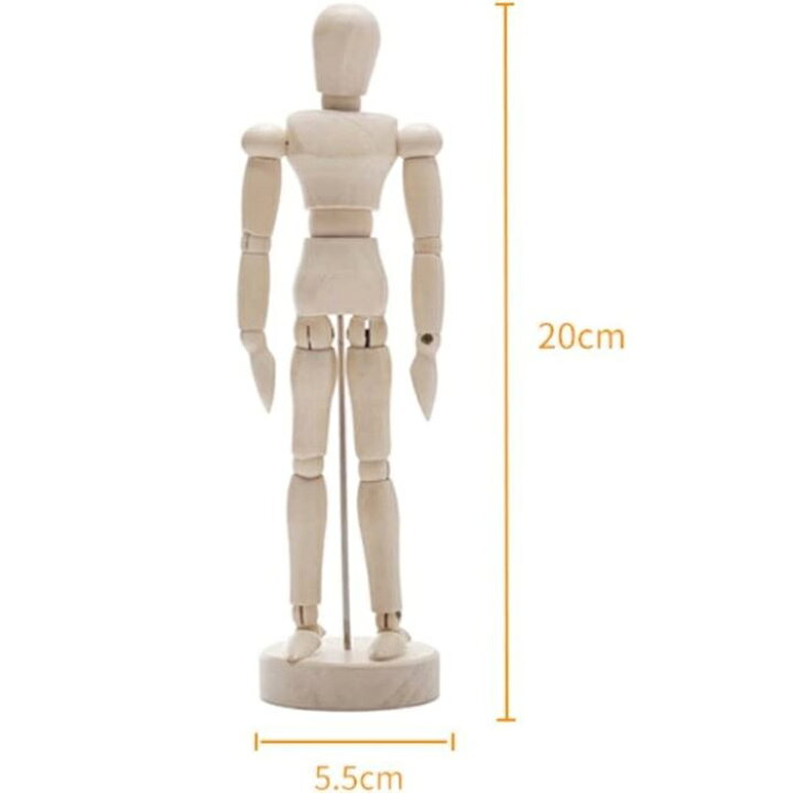 楽天市場】デッサン用人形 木製 20cm 【2個セット】 人形模型 