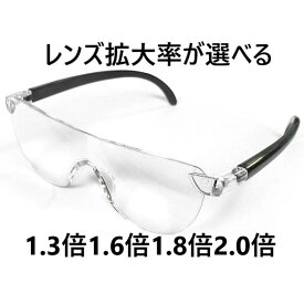 【送料無料】両手が使える メガネ型ルーぺ 拡大鏡 ルーペ 眼鏡型 1.3 , 1.6 , 1.8 , 2.0倍 拡大ルーペ メガネ 眼鏡型ルーペ 眼鏡 メガネ 読書用 フレームレス