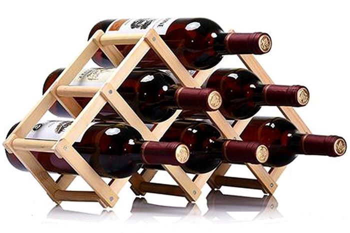高品質の激安 ワインラック 木製 ホルダー 6本収納 折りたたみ式 ワイン ボトル スタンド 収納 ケース インテリア 