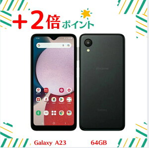 u+2{|CgEVivSIMt[ Galaxy A23 5G SC-56C 64GB Black ubN ԃۏ KSIMbN 4942857225945