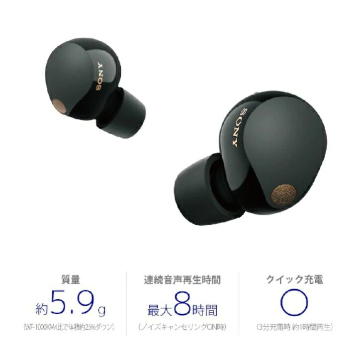 楽天市場】「+2倍ポイント・新品」SONY ソニー WF-1000XM5 ブラック 
