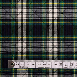 【商用利用可】 キルティング 生地 男の子 ネイビー 男の子 トラッドタータン 紺緑 キルティング生地