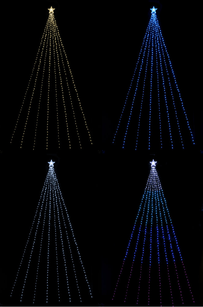 ★クリスマスイルミネーション★LEDナイアガラライトＤＸスター ゴールド、ブルー、ホワイト、ブルーグラーデーションの４色から選んでください！ クリスマスツリー