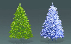 【2台セット価格】★クリスマスイルミネーション★グリーンツリー、ホワイトツリー5m　（お好きな色をお選びください。）