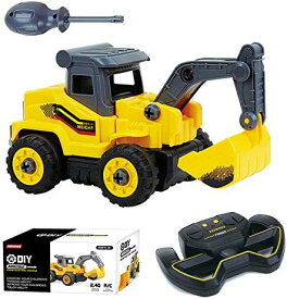 建設トラックのおもちゃ、組み立て車両のプレイセットダンプトラック、掘削機、ロードローラー（ドライバー付き）、子供STEM学習ビルディングギフト3 4 5 6歳男の子幼児子供