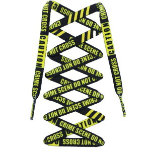 (Teeoff) Flat Printed Shoelaces Shoe Laces for Sneakers �t���b�g�v�����g�C�Ђ��A�X�j�[�J�[�p�V���[���[�X�A�f�U�C�i�[Fun Shoestring (120 CM, Yellow Striped)