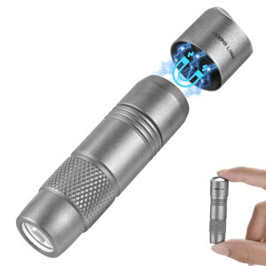 KEEPO LINK �`�^���� EDC �}�O�l�b�g �����d��- 160���[���� 3���[�h�ؑ� �����^ �[�d�� USB-C �L�[�z���_�[���C�g �t���b�V�����C�g OLF01