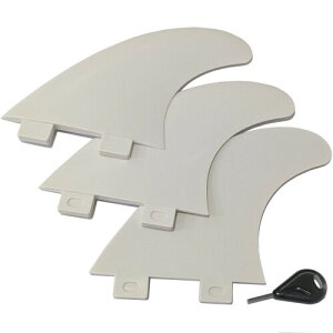 saruSURF Premium TRI FIN SET �v���~�A�� �g���C�t�B���Z�b�g FCS�Ή� 4.5 inch �y�� (115mm White)