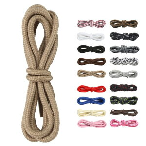 (Amerlery) �C�Ђ� �ەR �V���[���[�X 100cm 120cm 140cm 160cm 4mm�� �u�[�c�p �C�R Shoelaces 2����(4�{) �K���o�R�C�A�u�[�c�A��ƌC�A�J�W���A���V���[�Y (�J�[�L�F, 100cm)