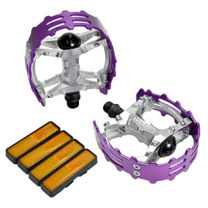 Wellgo Old school BMX MTB XC-II Bear Trap 9/16" Bicycle Pedals, Purple, WE2967