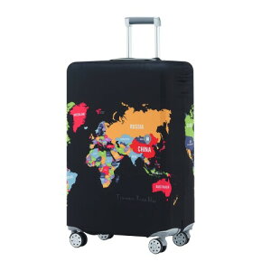 TRAVEL KIN Travelkin X[cP[XpוJo[ TsaF X[cP[XJo[veN^[ 18-32C`̉וɃtBbg, }bv(Map), S(18-21inch suitcase)