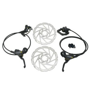 TEKTRO HD-M735 Hydraulic Disc Brake Set 180mm Rotor F4 X R2 piston, MH1747-N