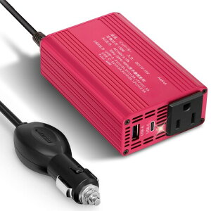 BESTEK 150W ԍڃCo[^[ - DC12VAC100Vɕϊ - USB-C PD 30WUSB-A QC 18W|[gځA6̈Sی@\ - VK[\PbgRZg A-MRI1510HU-RD