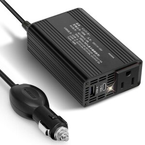 BESTEK 150W ԍڃCo[^[ - DC12VAC100Vɕϊ - USB-C PD 30WUSB-A QC 18W|[gځA6̈Sی@\ - VK[\PbgRZg A-MRI1510HU-BK