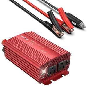 BESTEK Co[^[ VK[\Pbg RZg 500W DC12VAC100Vɕϊ USB2|[g ԍڗpCo[^[ 12Vp A-MRI5010BU-RD