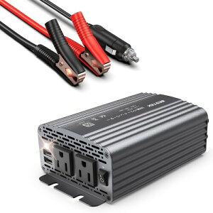 BESTEK Co[^[ VK[\Pbg RZg 500W DC12VAC100Vɕϊ USB2|[g ԍڗpCo[^[ 12Vp A-MRI5010BU-GY