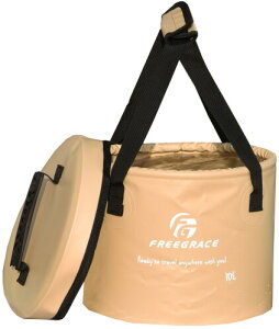 Freegrace �܂肽���ݎ� �o�P�c �����^�� ��߂�f�U�C�� ���̗e�� ������ �y�� ��v �֗� ���b�V���|�P�b�g�t �����F �����T�C�Y �R���p�N�g (�J�[�L (�W), 10L)