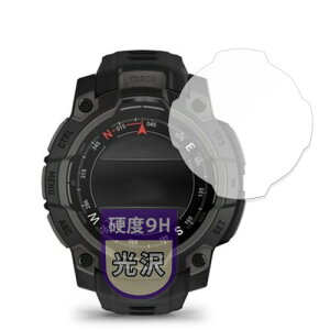 MotoMoto �t�B���� GARMIN Instinct 3 AMOLED/Dual Power 45mm �p 9H (�����K���X �����̍��d�x) �ی�t�B���� �������Ŕ����� ���{��