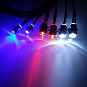 ShareGoo 6LED ���P�x���C�g�e�[�������v�w�b�h���C�g���W�R�� RC�J�[�p ���C�g�L�b�g ���C�g �K���Ă���HSP D3 Tamiya Traxxas Slash HPI�i 5mm ���FLED���C�g+5mm �ԐFLED+3mm �u���[�F�j