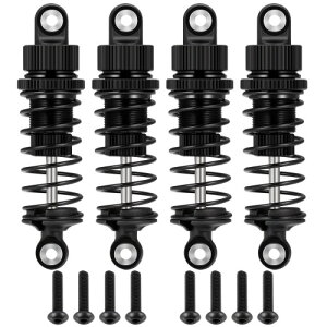 RCMAZO �A���~�� 62mm RC�I�C���[�U�V���b�N�A�u�\�[�o�[ �����\�_���p�[�Z�b�g 1/10 �^�~�� TT02 RC�I�����[�h�J�[ �A�b�v�O���[�h �����p�[�c (�u���b�N)
