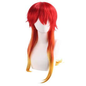 レッド ウィッグ ロング フルウィッグ アニメ キャラクター コスプレ 変装 耐熱ウィッグ コスプレ用小物 ネット付き コミケイベント ハロウィン 学園祭 文化祭 舞台演出 仮装