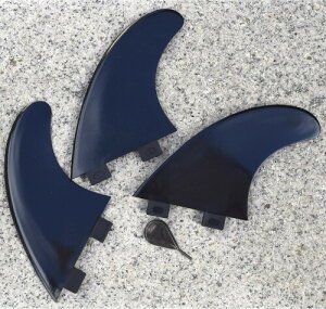 saruSURF Premium TRI FIN SET �v���~�A�� �g���C�t�B���Z�b�g FCS�Ή� 90mm-115mm �y�� (115mm Black)
