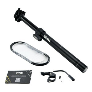 WFS Flex External Dropper Post Kit w/ Remote Lever and Cable, 27.2 x 305mm, Travel 70mm, Aluminum Alloy Seatpost for Mountain Bike, Road Bikes, MTB, Black