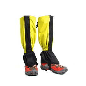 LOYELEY アウトドア レッグカバー 登山用ゲイター 撥水 汚れ防止 雪よけ 砂よけ 泥除け 泥はね防止 通気 軽量 調整可能 簡単 着脱 登山 草刈り トレッキング 男女兼用 (イエロー)