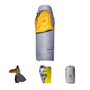 Naturehike �Q�� CW1000 3D���̏[�U�\�� -11.1[�x]�̌����V�C�ɑΉ� �}���g/�}�b�g/�z�c/�V�����t 650FP�_�b�N�_�E�� �t�[�h�t�� ���b�V����/���[�ܕt�� 210*75cm/220*85cm �R���p�N�g �g�ѕ֗� �~�p �k