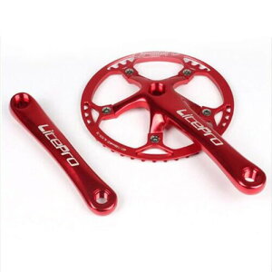 Folding Bike Square Bicycle Crank Crankset BCD130 Single 45/47/53/56/58T Chainwheel Aluminum Alloy Crankset (��, 47T)