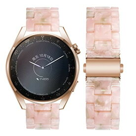 SEUER 時計バンド 樹脂交換ベルト 20mm クイックリリース 腕時計 ストラップ 軽量 防汗性 ステンレス鋼 展開クラスプ 装着簡単 全23色 (ビスポーク色 ピンクグリーン 20mm)