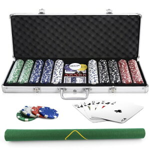 GIANTEX �|�[�J�[�`�b�v 500�� 5�F �����Ȃ� �J�W�m11g �|�[�J�[�Z�b�g �A���~�P�[�X ���t�� �|�[�J�[�}�b�g�t�� �_�C�X5�� �{�^��3�� �g�����v2�g �J�W�m�`�b�v �`�b�v�Z�b�g �e�L�T�X�z�[