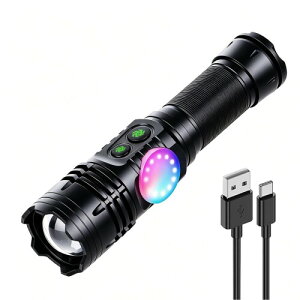 �����d�� LED���C�g �[�d�� �����P�x 6000���[���� Type-C�}���[�d 5000mAh��e�� COB�T�C�h���C�g 14���[�h LED�c�ʕ\�� �������[�@�\ IP65�h�� �A���~���� ����~�ߐ݌v SOS�_�� �h�� ��d�΍� �L