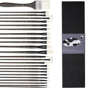 ARTIFY Artist's Oil Synthetic Hog Hair Paint Brush Set 24�s�[�X �����O�n���h�� �n�[�h�i�C�����I�C���y�C���g�u���V �v���t�F�b�V���i���y�C���g�u���V �I�C���p �A�N�����y�C���e�B���O