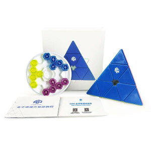 GAN Pyraminx Cube,GAN Pyraminx, 60����, GAN�s���~���X, UV�R�[�g �X�e�b�J�[���X �iGES+�t���o�[�W�����j