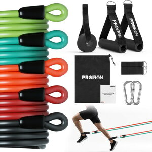 PROIRON �g���[�j���O�`���[�u �؃g�� �S���o���h �p���v�A�b�v �`���[�u ����[�ԃ`���[�u exercise band resistance band for men ���� �`���[�u ������ ���� �؃g�� 5�{�Z�b�g