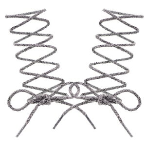 (Teeoff) Round Athletic Shoelaces Shoe Laces for Sneakers �X�j�[�J�[�A�X���`�b�N�C�Ђ��̂��߂̊ۂ��C�Ђ� (95 CM, Gray)