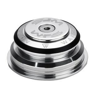 WFS HY713 Semi-Integrated Headset 1-1/8 to 1.5 Tapered - CNC Alloy, Sealed Bearings, Includes Top Cap and Starnut, Silver