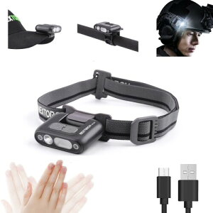 NEXTORCH LED �w�b�h���C�g �L���b�v���C�g 320���[���� ���^ �[�d�� �������Ԍ� 4�i�K���� �Z���T�[�@�\ �A�N�Z�T���[ ���P�x sos IPX4�h�� �A�E�g�h�A �o�R ��ނ� ��ԍ��
