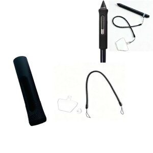 For Wacom Intuos Medium Pen/�v���y��2 KP-504E/LP-190-2K /LP-1100-4K / DTC-133 Pen �f�W�^���X�^�C���X �J�o- �����h�~�Z�b�g���o�[�O���b�v (�u���b�N)