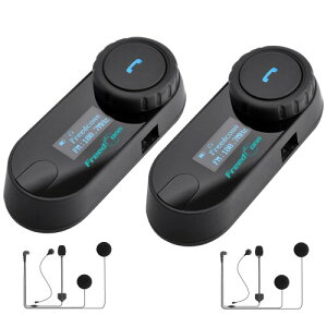 FreedConn TCOM-SC oCN CJ Bluetooth5.1 800MʐM 2lʘb LCDXN[t oCNpCJ 12Ԏgp yL FMWI SiriΉwbgpC^[R db IP65