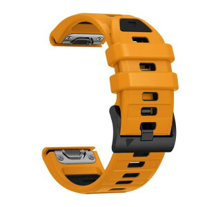 (SQHYWJ) 22mm 26mm ��F�V���R���E�H�b�`�o���h �ւ��x���g �͂ɓK�� GARMIN(�K�[�~��) Fenix 8 / Fenix 7X / Fenix 6X / Fenix 5X /Fenix 7/6/5 �p ���� �x���g �N�C�b�N�����[�X�u�����t��(�I�����W+�u���b