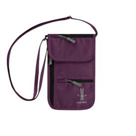 CHARTMATE パスポートケース 首下げ パスポートバッグ ネックポーチ 航空券 紙幣 カード 小銭 ペン 鍵 スマホ 収納可 多機能 軽量 防水 海外旅行 便利 貴重品入れ 男女兼用 (Purple)